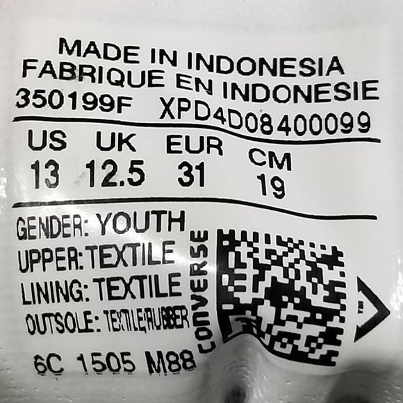 Converse Chuck Taylor All Star Mono Ox, Grey Canvas, Little Kid Size 13 / 31 - Picture 10 of 10